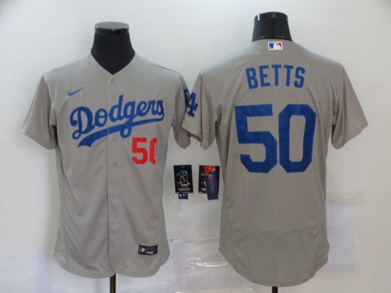 Men Los Angeles Dodgers #50 Betts Nike Elite MLB Jerseys